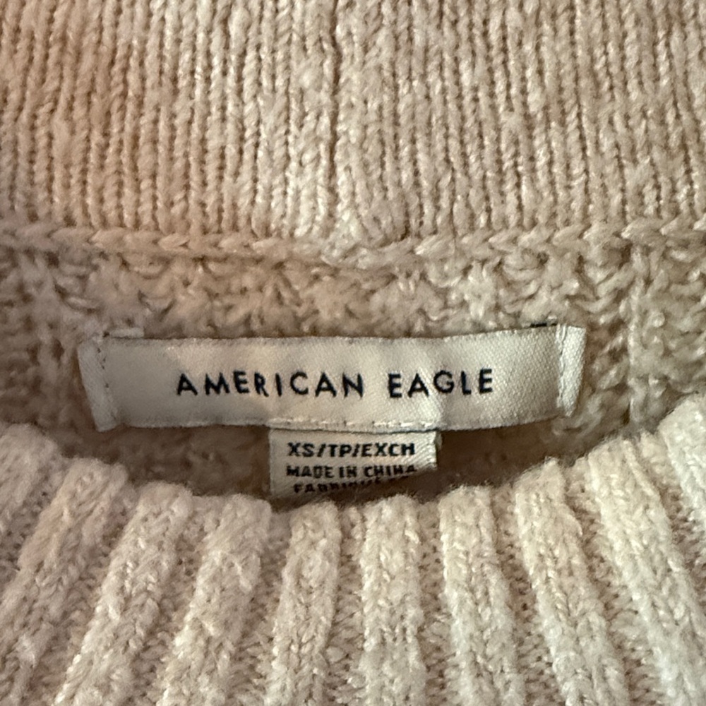American Eagle Outfitters Cream Crew Neck Sweater - Picture 2 of 4